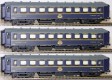 49122 LS Models Set of 3 Passenger sleeping cars type WL F of CIWL in 1956 livery